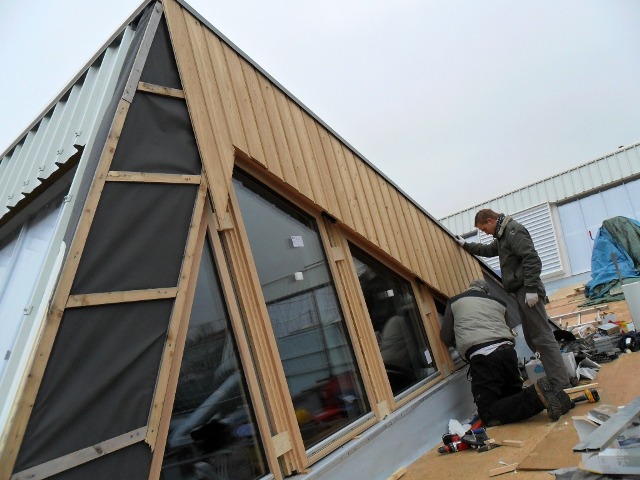 Rénovation shed d'usine  système 2Bois Optiwin